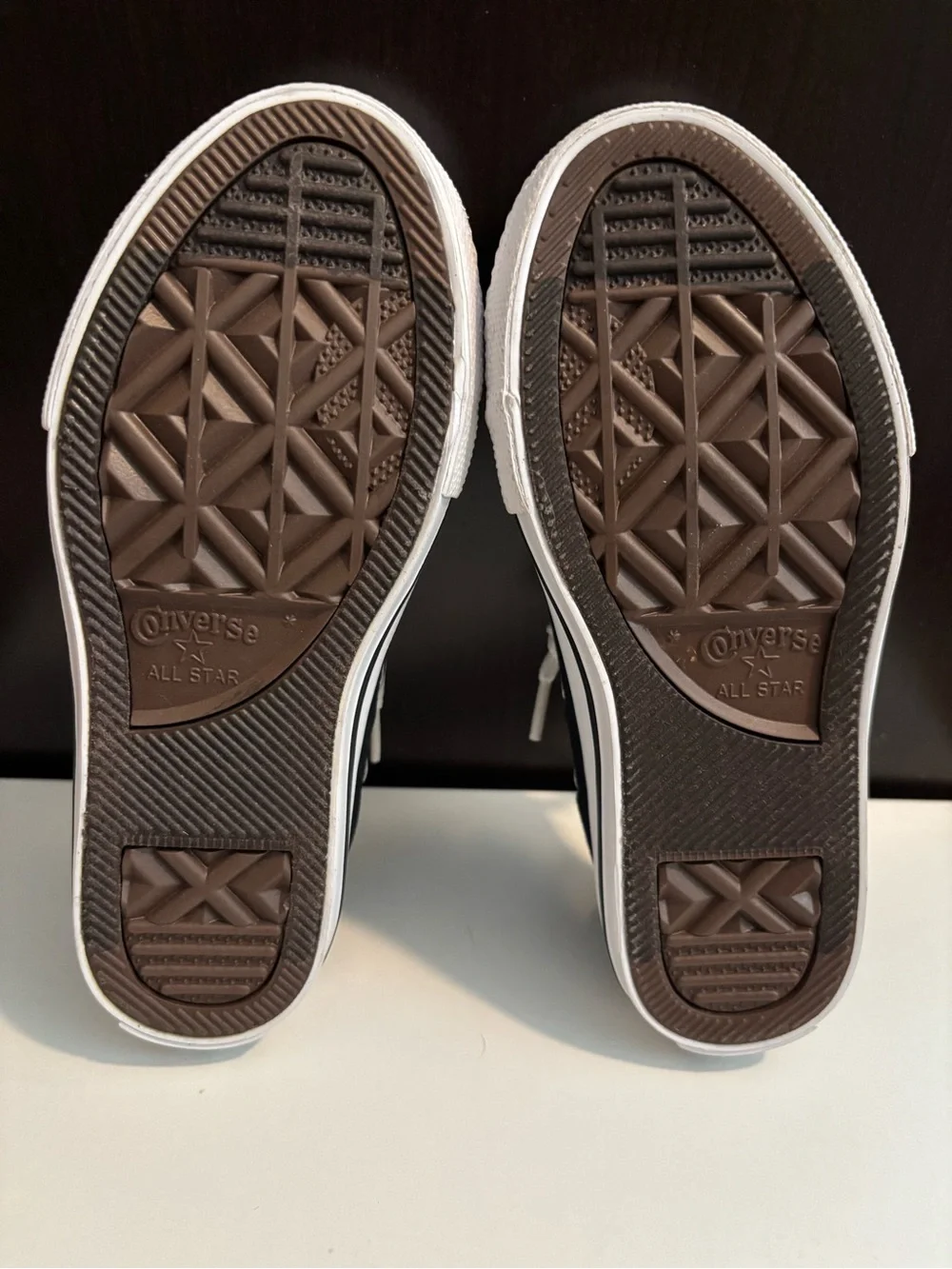 Kid’s Converse Black and White Unisex Low-Top Canvas Sneaker Pair